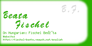 beata fischel business card